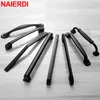 Naierdi Aluminium Solid Aluminium Armoires de style American Style Black Furniture Handle Classement Pull Tire Drawer Knobs Furniture Meubles