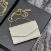 10A Clutch Designer Modna moda jedno ramię solidne kolory Emed Premium skórzany łańcuch portfela Messenger Bag z oryginalnym fabrycznym pudełkiem na prezent