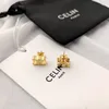 Classics Mini Ear Stud Gold Plated Earrings Women Fashion Studs