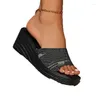 Slippers Wonders Women High Heels Summer Cosy Shoy Platform Слушанка для ходьбы 2024 шлепанцы открытые насосы Femme Slides