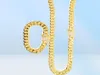 Moda Hip Hop Men colar Chain Gold Curb Curb Colar Long Link Men gargantilha jóias femininas machos Jóias de Collier 61cm 71cm2737557