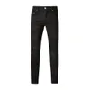 Jeans designer mens jeans lila jeans high street hole stjärna lapp mäns kvinnor stjärna broderi panel byxor stretch slim fit byxor byxor amirir rippade jeans