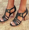 Neue luxuriöse Frauen beliebte Ledersandalen klassische Designerin High Heels Schuhe Leder Außensohle Einkaufs Sandalengröße 35438273122