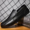 Casual Shoes Herren Leder Komfort Slip-on Loafer Weiche Penny Slates für Männer Leichtes Fahrboot
