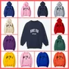 Women's Hoodies & Sweatshirts Hand Embroidery Loose O-Neck Sweatshirt Letters Cotton Red Long Sleeve Casual Female Simple Pullovers