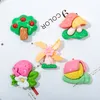 100 pezzi di fragole in resina piatta kawaii, mulini a vento, alberi da frutto, abbellimenti di scrapbooking dei funghi Accessori fai -da -te