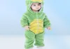 Baby flickor pojkar kläder dinosaurie baby romper pajamas lejon huva mameluco bebe vinter djur kostymer roupa de bebe drop 29874939