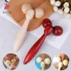 Wood Roller Spa Therapy Wooden Massager Stick Thin Face Leg Head Neck Body Face-lift Wheel Hand Massage Tools