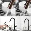 Smart Touch Touch Cucina Canna Crasala tiro fuori cucina Acqua Tap Disher Ruota Ruota Touch Miselatore Acqua Gio d'oro rosa Bianco Oro