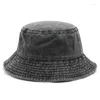 Berets denim emmer hoed voor vrouwen visser buiten mannen gewassen katoen panama mode hiphop gorros bob