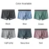 Underpants 1pc Sexy Men's Ice Silk Boxer Shorts Fashion Striped Men Briefs Pouch Underwear Trunks Comfy Panties