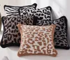 Leopard Zebra Knit Jacquard poduszka boso poduszka poduszka snowa sofa sofa super miękka 100 poliestrowa mikrofiber7913398