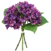 Dekorativa blommor En kombination av 3st Silk Hortensör 32 cmh högkvalitativ konstgjord blommabukett för heminredning