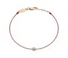 B01001E Bracelets rouge fil rouge pour femmes String 316L Bracelet de fleur de fleur de fleur