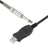 2024 USB Guitar Cable Guitar Bass to PC USB تسجيل كابل USB إلى 6.5 مم جاك محول الصوت