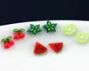 Whole lots 12 Pairs Lovely Fruits Earless stud Earrings Watermelon Kids Magnet Magnetic Earrings for baby girls Christmas Gift5780639