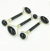 Natural Black Obsidian Jade Roller Crystal Massage Roller Gua Sha Set Real Jade Facial Lifting Tool face Thin Massager4325852