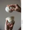 Tassen Untertassen Chinesische Skulptur weiße Porzellan Single Tasse Teetasse Klein Tee Kaffee Wohnzimmertisch Geschenk anwesend