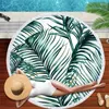 Towel 3D Printed Tropical Leaves Flower Beach Round Microfiber Towels For Living Room Home Decor Boho Style Bath