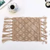 Jute Burlap Blanket born Pography Prop Macrame Twine Layering Knitted Posing Layer Baby Fotoshooting Rug Accessories 240407