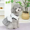Vêtements pour chiens en noir et blanc à la mode noix de princesse printemps d'été