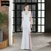 Casual Dresses Luxury Long For Women 2024 Runway Elegant Party Sexig Wedding Evening Prom Slit BodyCon Backless Formal Maxi Summer