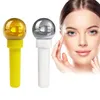 360 Roterande isklot för ansiktsögon obrottsbara rostfritt stål Cryo Sticks Ansiktsbehandlingar Kall rullkylning Globes Anti Aging Beauty Skin Care Tools Tools