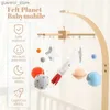 Mobiles # Baby Baby Rattles Toy Star Soft Felt Cartoon Bourse nuageuse Mar Moon suspendu lit Bell Mobile Berceau Montessori