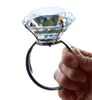 Wedding Arts and Crafts decoration 8cm crystal glass big diamond ring romantic proposal wedding props home ornaments party gifts S9323555