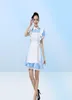 Halloween Maid Costumes Womens Adult Alice in Wonderland Costume Suit Maids Lolita Fancy Dress Cosplay Costume for Women Girl Y0825009631