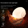 Figurines décoratines Snail Night Light RGB Table Lampe Usb Touch Bureau Ambient Ambient Cute LED Birthday Christmas Gift
