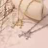 Vintage Grow Up Chunky Cross Collier Christian Cross Bijoux Collier Y2K Collier pour les adolescentes garçons