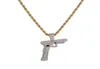 Bijoux hip hop glacé gris collier de couleur gun plaqué collier micro pave zircon charme chaîne pour hommes3588409