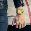 Armbandsur Relogio Masculino Wwoor Mens Watches 2024 Top Wrist For Men Gold Big Golden Male Chronograph Armwatch Man