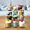 Piastre decorative per rifrattamento leggero supporto colorato a 4 strati per profumi cupcakes figurine organizzano con design della scala della scala