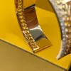 Pulseras de diseño de lujo Bracelets Fashion Brand Casual Bracelet for Women Classic Golden Letter Diamonds Cadena de cadena de cadena de brazalete con caja nueva -7 -7