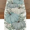 Autumn Pumpkins Plant lämnar bordslöpare byrå halsdukar borddekor för köksbordslöpare semesterfest dekoration