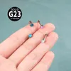 1PC Titanium Water Drop Labret Labret Stud Flash Film Helix Ear Cartilagetragus Helix Lobo Brincho Jóias de Corpo Piercing