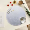 Table Mats Tabletop Protection Pads Anti-scalding Durable Pvc Woven Mat Set Heat Resistant Round Placemats For Dining