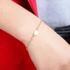 Link Bracelets Charming Heart Bracelets&Bangles For Women Girls Gold Silver Color Metal Statement Jewelry Wholesale Gifts
