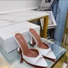 Femmes designers amina muaddi talons sandales chaussures à talons hauts