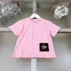 Popular Baby Tracksuists Filles Suit à manches courtes Kids Kids Designer Clothes Taille 90-150 cm T-shirt rose mignon et short de poche 24APril