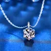 Мосанг Стоун 925 Серебряное серебряное ожерелье Универсальное подвеска Уникальное дизайнерские украшения 520 Подарок для женщин