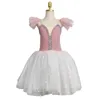 Jupe tutu de ballet de ballet pour enfants Little Swan Dance Robe Velvet Tops Performance du costume des filles moelleux