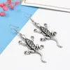 Dangle Earrings Gothic Punk CZ Zircon Lizard Drop Earring For Womenr Metal Color Animal Geckos Umbrella Jwewlry