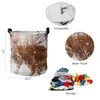 Tvättpåsar Snow Forest Tiger Dirty Basket Foldbar Round Waterproof Home Organizer Klädbarn Toy Storage