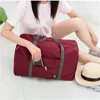 1 st rött/marinblå/grön multifunktionell fällbar resväska enkel axel hand bagagepåse stor kapacitet bagage lagring vattentät