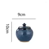 Storage Bottles Chinese Vintage Ceramic Tea Box Portable Candy Jar With Lid Household Dried Fruit Coffee Bean Medicinal Herbs Sealed