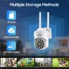 PTZ CAMERAS SHIWOJIA YCC365 плюс 4MP WIFI PTZ Камера Беспроводной мониторинг IP -камеры AI обнаружение Hom