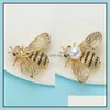 Jewelry Settings Animal Pearl Brooch Setting Rhinestone For Women Fashion Accessories Diy Pin Christmas Gift Drop Delivery Dhgarden Dhwjx